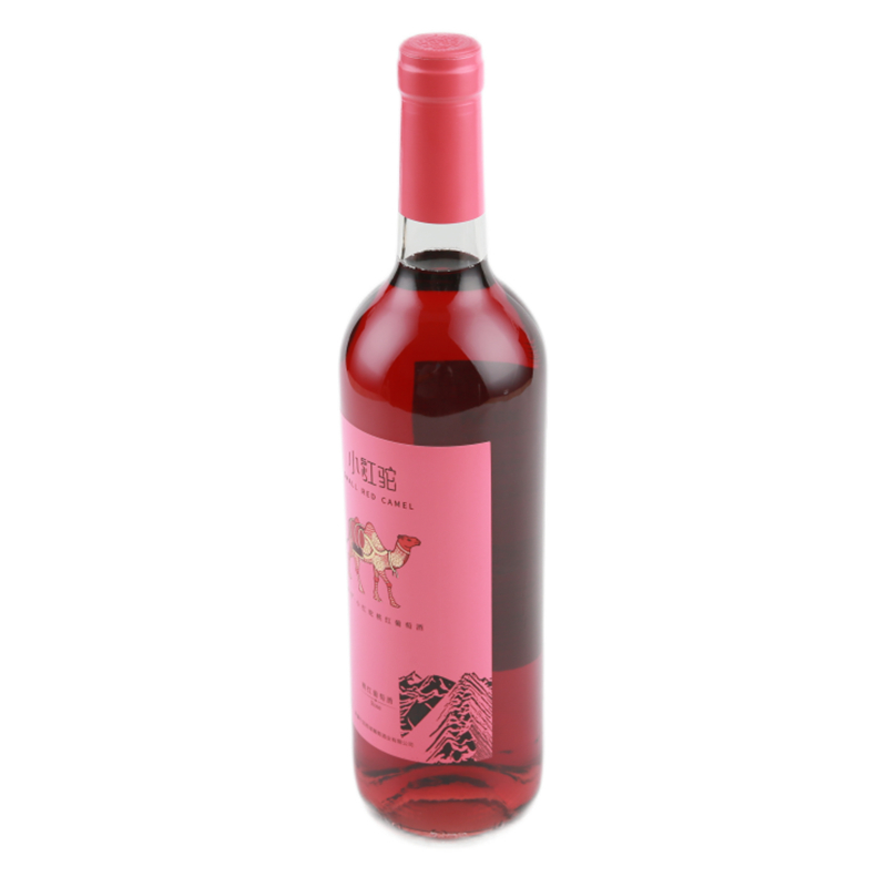 新疆红酒峰菲小红驼桃红葡萄酒天山河谷半甜美酒高清大图