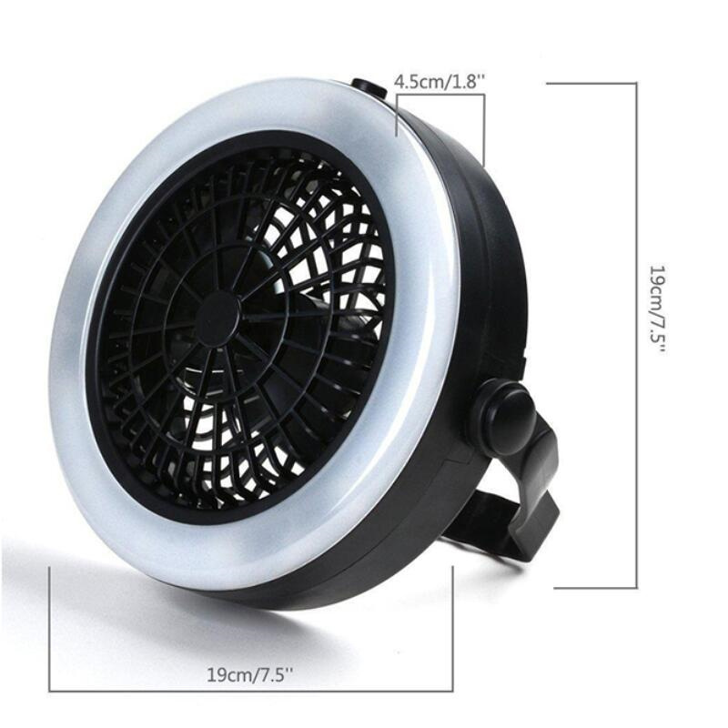 汉乐美途led多功能帐篷风扇灯防眩灯片整圈发光hl0302黑色单个价