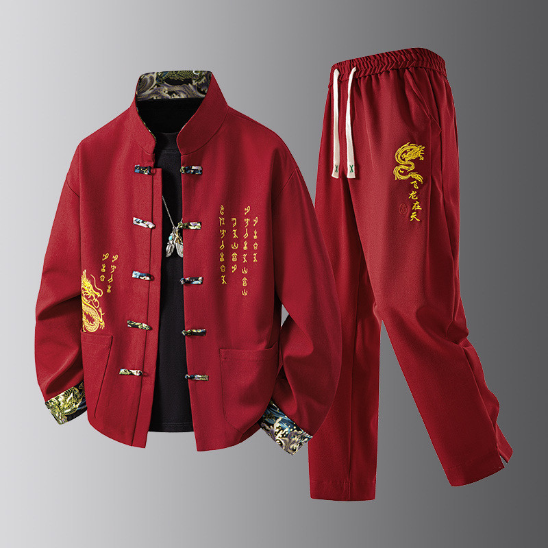 2025年男士春秋季国风经典时尚休闲百搭套装潮流百搭柔软亲肤高清大图