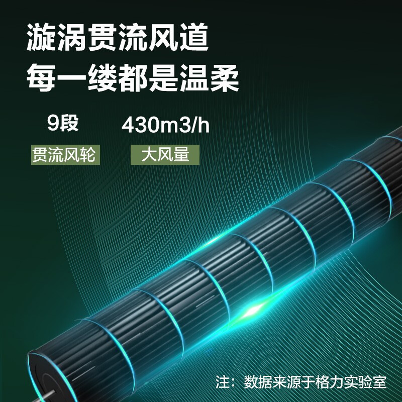 格力(GREE)无叶风扇电风扇家用低燥省电塔式大风量 轻音循环扇空调伴侣立式定时风扇落地扇塔扇 FL-08X61ag高清大图