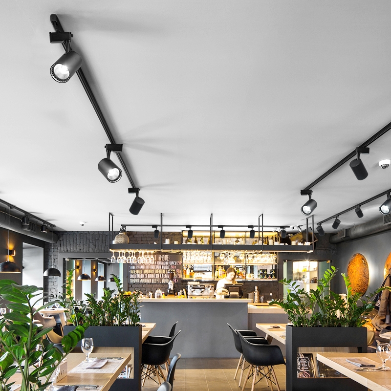 温特雷特led明装射灯cob轨道灯服装店铺背景墙展厅聚光灯导轨灯7w20w