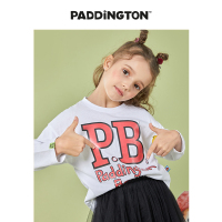 Paddington Bear帕丁顿熊女童T恤春季儿童内搭外穿字母T恤