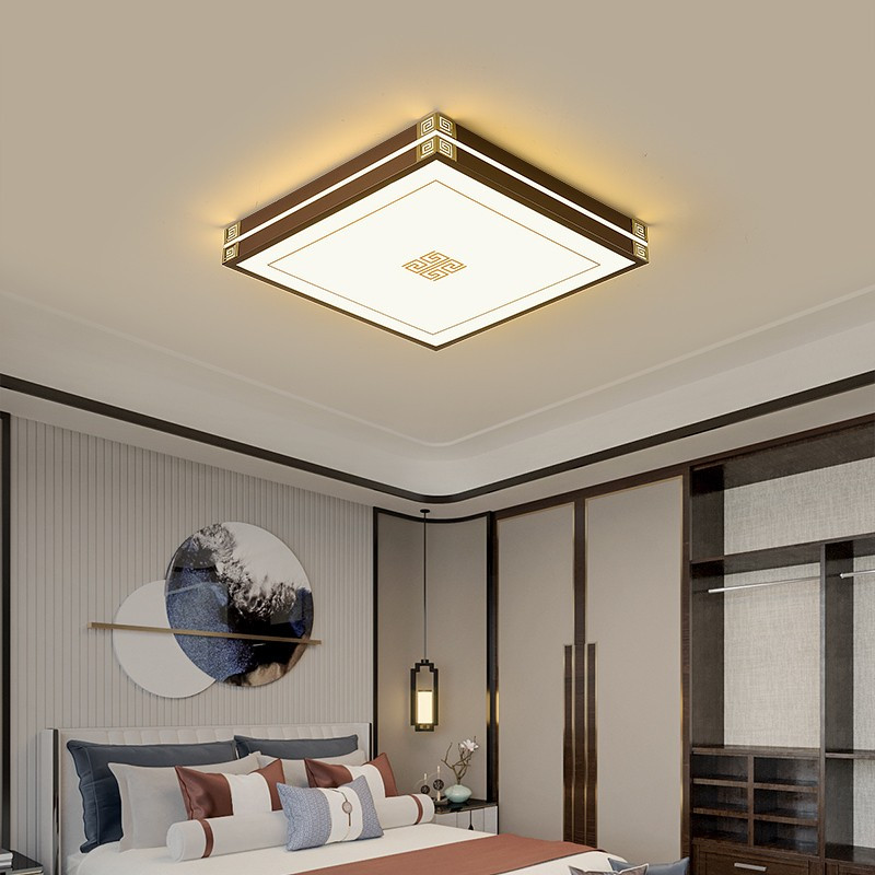 澳松现代新中式吸顶灯时尚简约长形客厅灯中国风餐厅卧室书房le