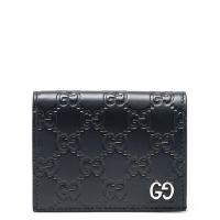[直营]古驰(GUCCI) Signature皮革双G对折短款 钱包 男包
