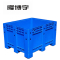 隆博宇 可堆周转箱(塑料围板箱,含盖板底托,承重300kg)1200*1000*780mm