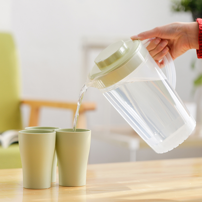 耐热塑料冷水壶凉水壶家用凉水杯透明扎壶茶壶套装果汁壶大容量2l
