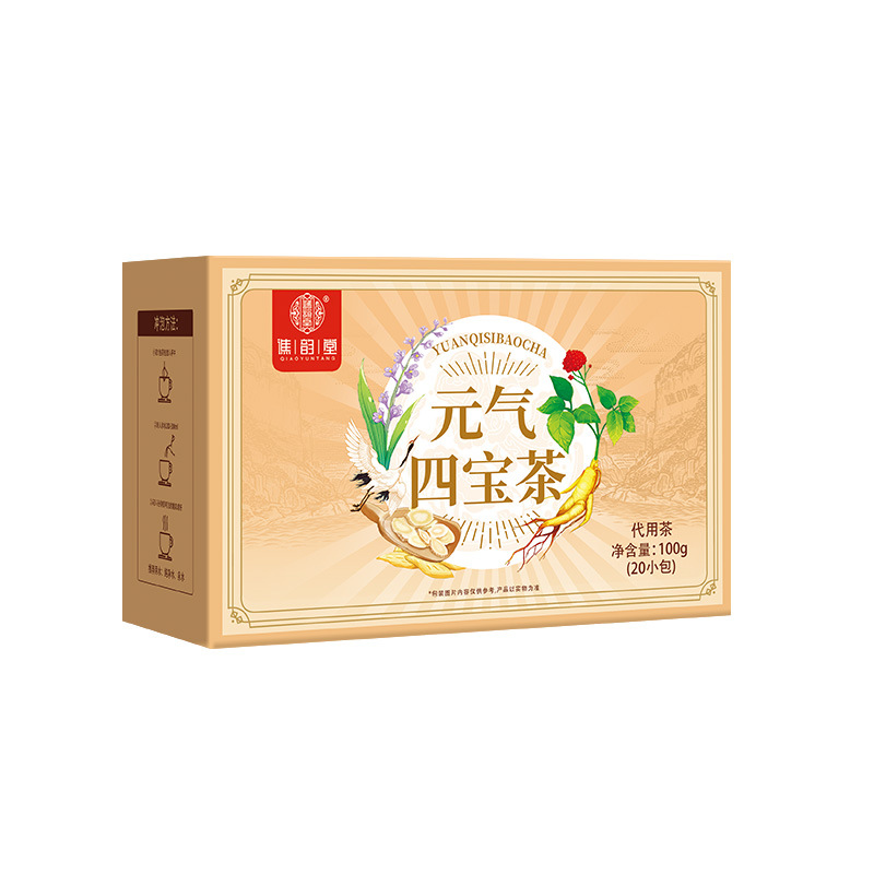 谯韵堂 元气四宝茶 黄芪麦冬西洋参党参 100g/盒高清大图