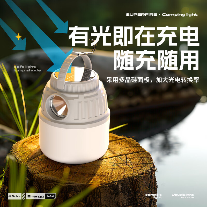 神火GN10露营灯太阳能充电户外照明灯长续航摆摊夜市帐篷野营氛围应急家用