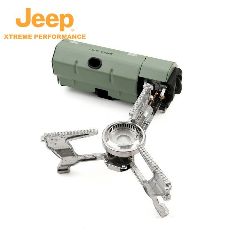 Jeep吉普户外便携式卡式炉 餐具炉折叠卡斯 炉野外露营炉具炊具瓦斯煮茶 炉