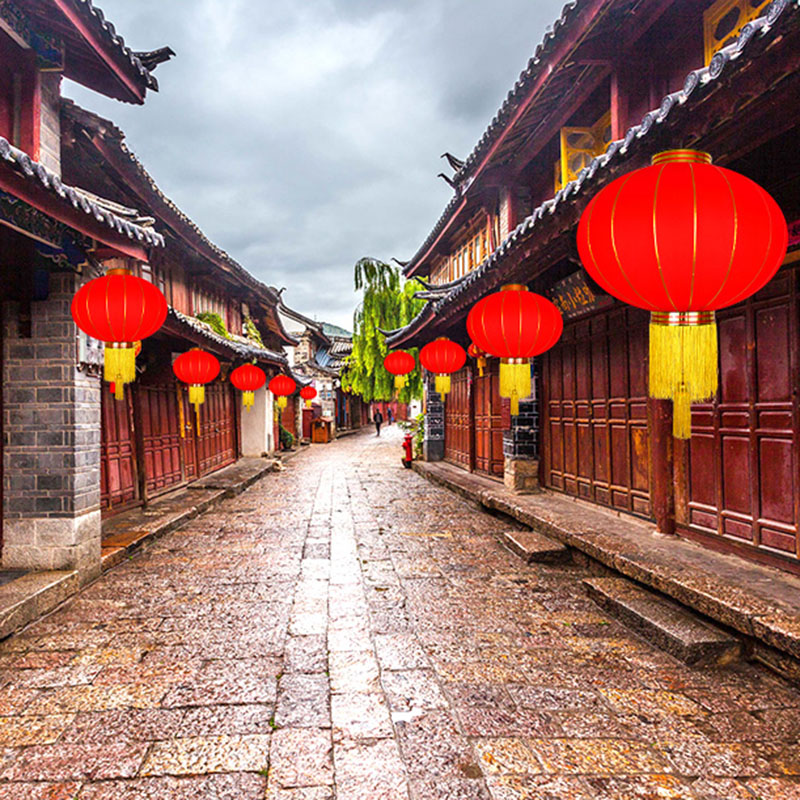 域赢 灯笼广告定制印字灯笼绒布户外防水防晒阳台春节大红灯笼 [120#绒布加厚防水撑开直径73厘米]高清大图