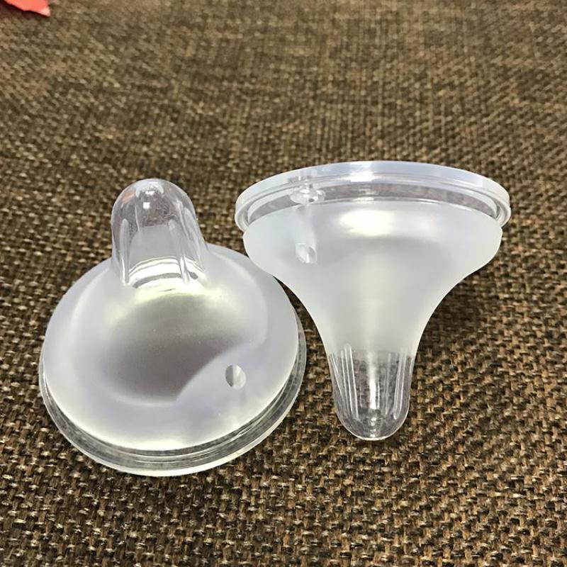 专配贝亲奶嘴母乳实感柔硅胶SML婴儿宝宝宽口径奶嘴通用十字孔