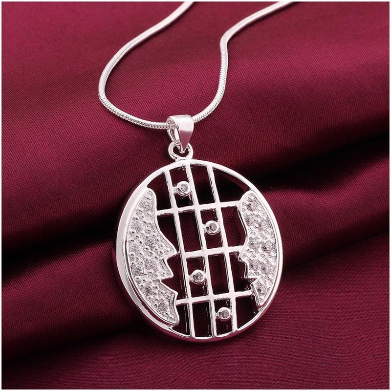 N538 Women Silver Necklace 镀925纯银女项链日韩版锁骨链潮人送女朋友七夕情人节礼物