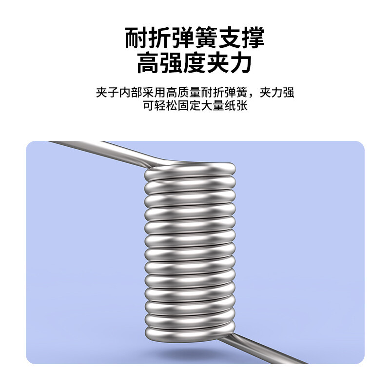 得力(deli)9532山形票据铁票夹 画板夹102mm财务票据夹 3只/包高清大图