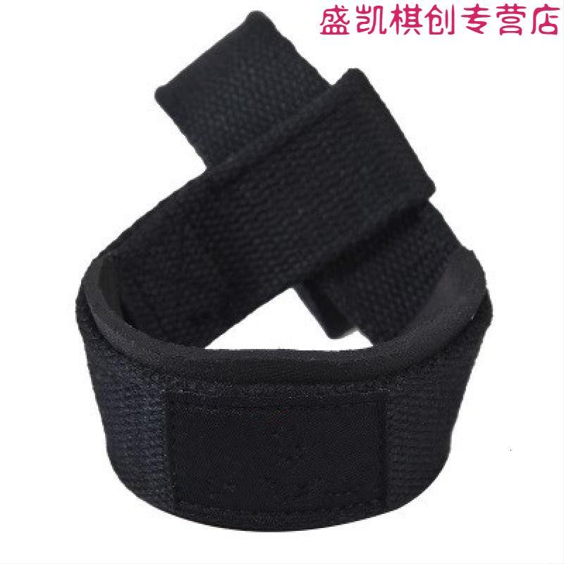 助力带握力带健身房助握护腕防滑硬拉手套健美杠铃训练护掌拉力红色均码