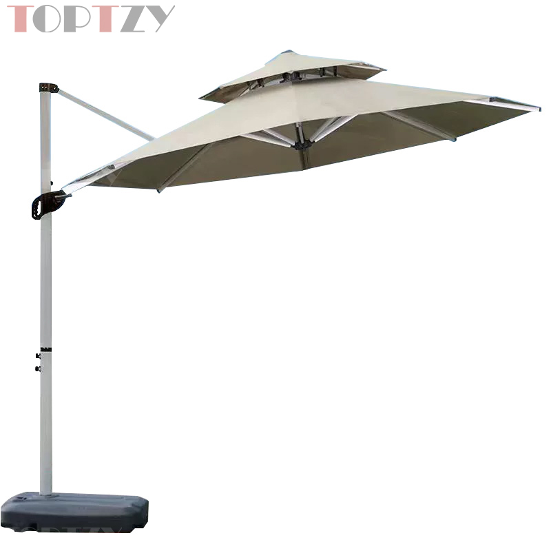 探在途 TZT5072111 户外遮阳伞庭院伞别墅露天花园罗马伞 3.0米 钛钢款