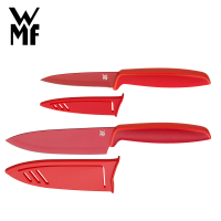 德国福腾宝WMF Touch刀具2件套 水果刀蔬菜刀瓜果刀切片刀不锈钢陶瓷刀红色厨房刀具2件套