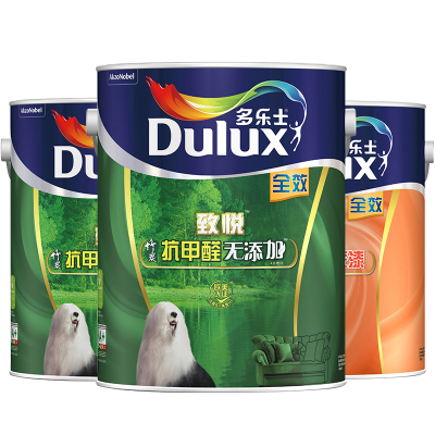 多乐士(Dulux)致悦竹炭抗甲醛无添加全效 油漆涂料 内墙乳胶漆 墙面漆白色 A740+A748 18L套装
