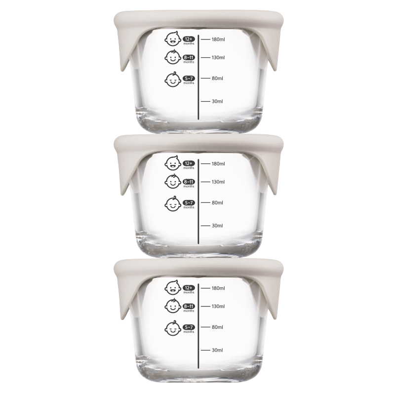 乐扣乐扣(LOCK&LOCK) 微波炉饭盒玻璃保鲜盒套装 三叶草便当包 LLG508S3 230ML高清大图