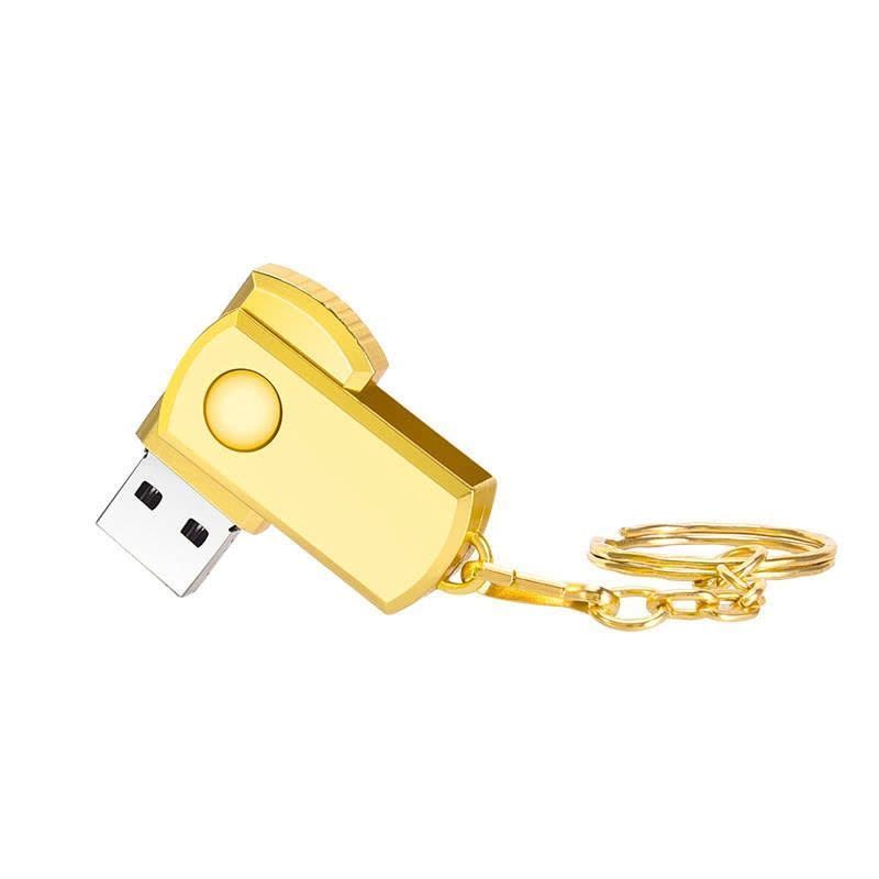 车载u盘优盘汽车播放器16g32g无损抖dj带老歌曲视频流|旋转活动款-[玫瑰金] 16G[送2000歌+视频]图片