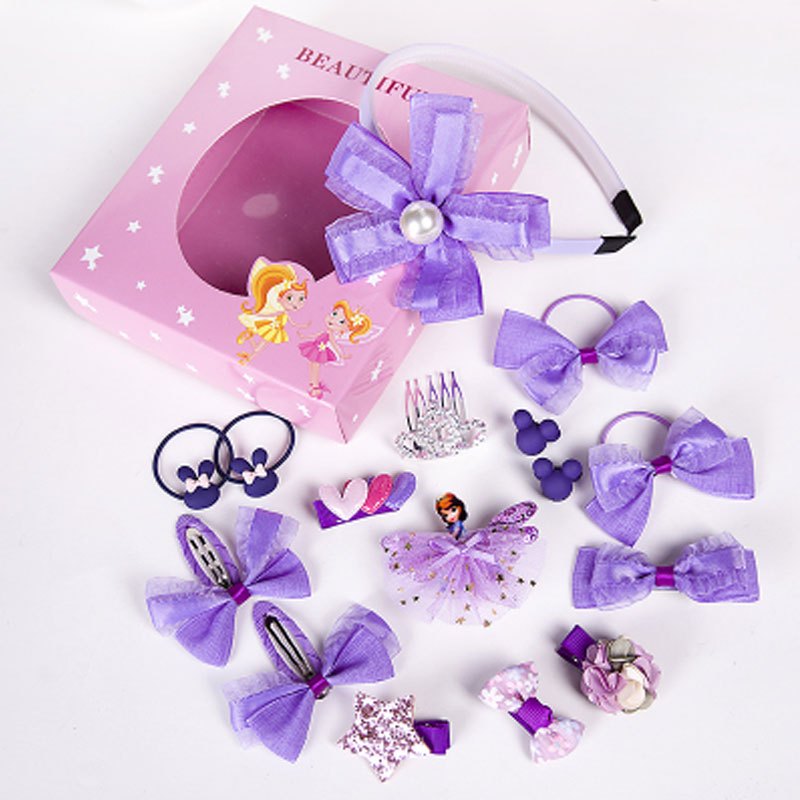 幼儿园小朋友发带韩版儿童发夹套装女童头饰可爱宝宝发圈发箍发卡发饰