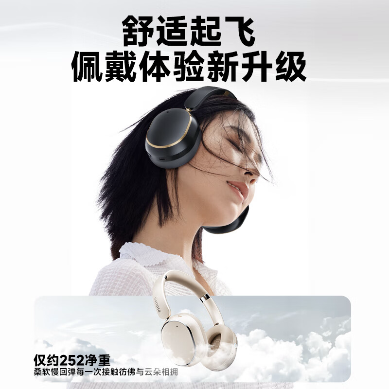 飞利浦 头戴无线蓝牙耳机 TAH6519高清大图