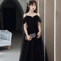 晚礼服裙女2021新款宴会优雅气质学生成人礼主持平时可穿长款