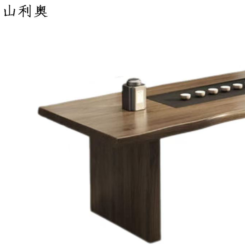 山利奥 实木茶台桌椅 1.8米+5椅/套高清大图