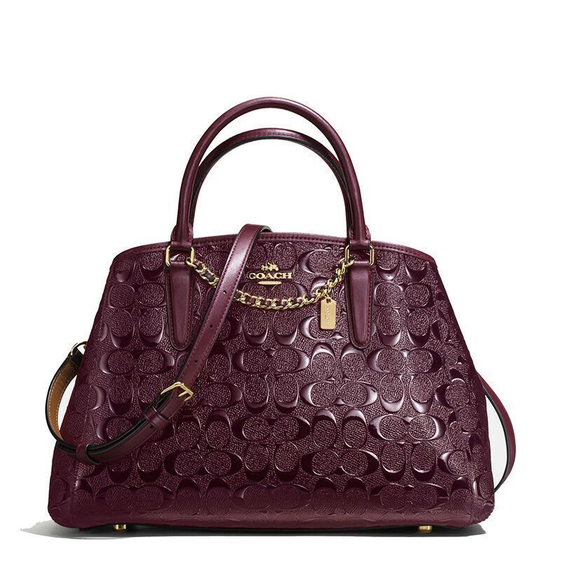 蔻驰coach女包新款浮雕c纹戴妃包手提斜挎包f55451