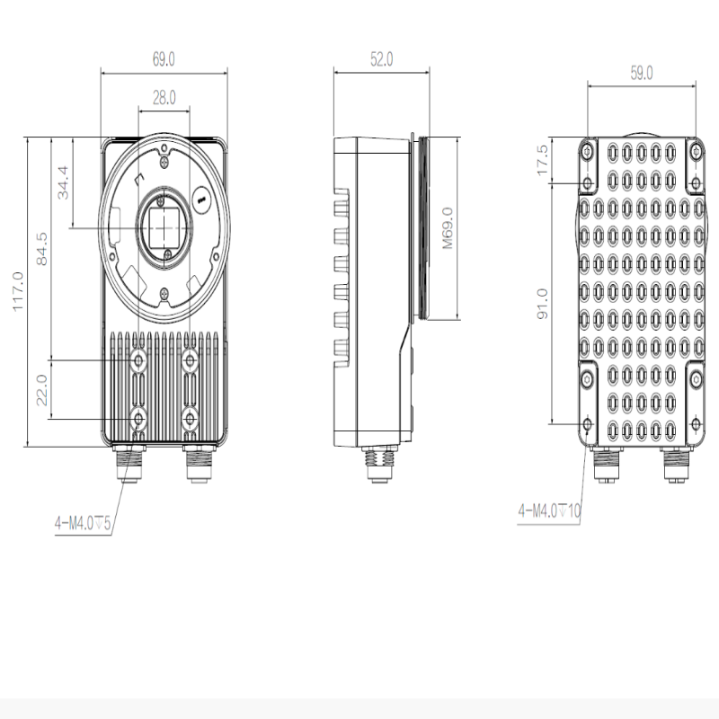 华睿科技 R7201MG-00C-NGG01 7000系列2000万M12网口黑白全局读码器 不涉及维保高清大图