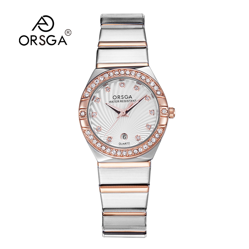 ORSGA手表女经典女表镶钻轻奢小众ins风简约学生轻奢时尚休闲女士手表石英腕表9970L