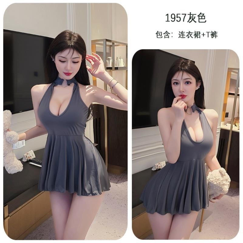 长夜漫漫情趣内衣性感诱惑正反两穿睡裙火辣镂空制服诱惑睡衣高清大图