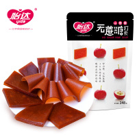 怡达无蔗糖山楂羹248g山楂糕益生元果丹皮无糖脯蜜饯酸甜休闲零食