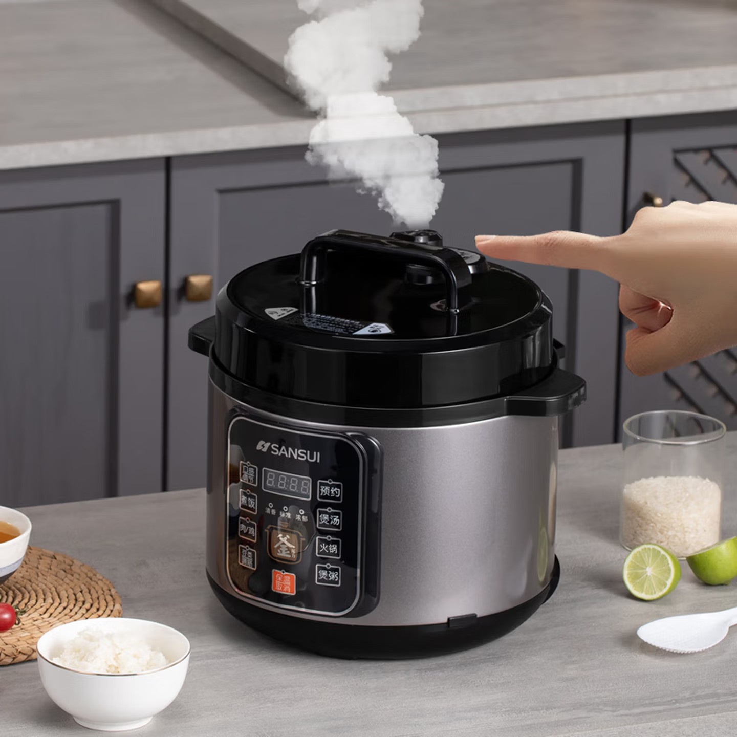 山水(SANSUI)多功能高压锅5L智能电压力锅SY-50D51高清大图