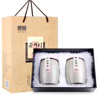 贡苑 茶叶绿茶 明前碧螺春茶 苏州春茶嫩芽陶瓷茶叶礼盒装200g