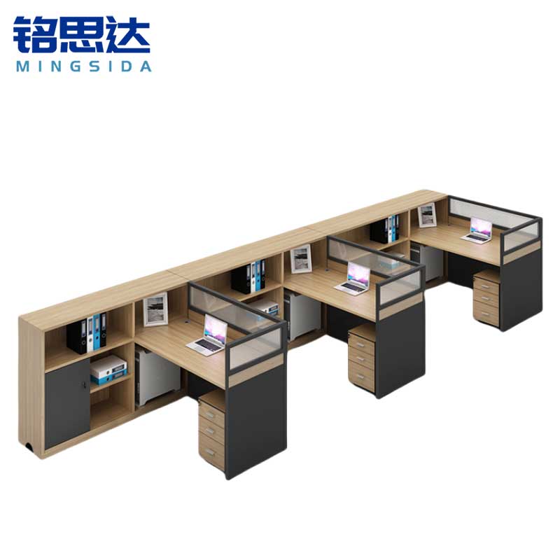 铭思达屏风工位F型三人位张高清大图