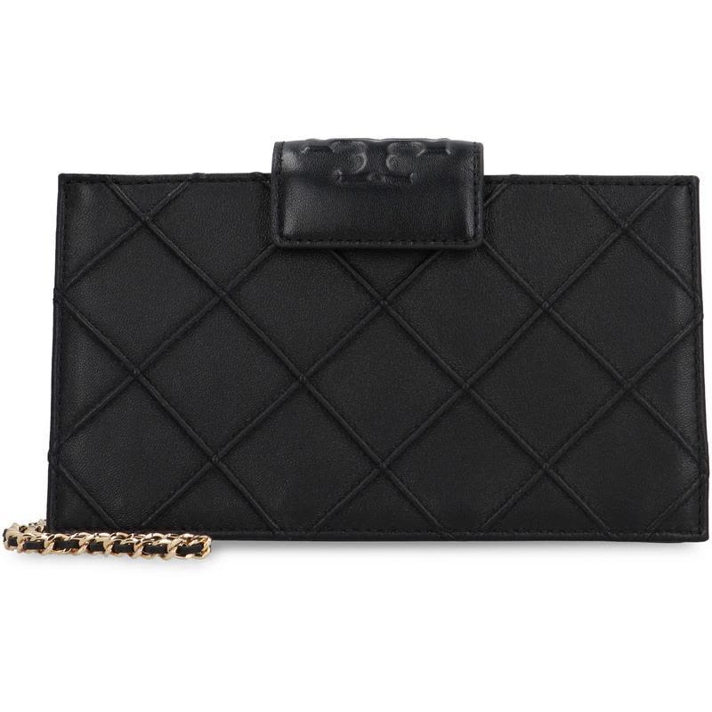 托里.伯奇(TORY BURCH)女士链条绗缝羔羊皮手拿包磁吸翻盖顶部拉图片