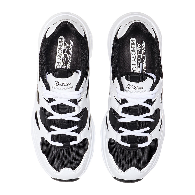 斯凯奇 Skechers D’LITES系列 熊猫鞋 女子休闲鞋 88888364-WBK