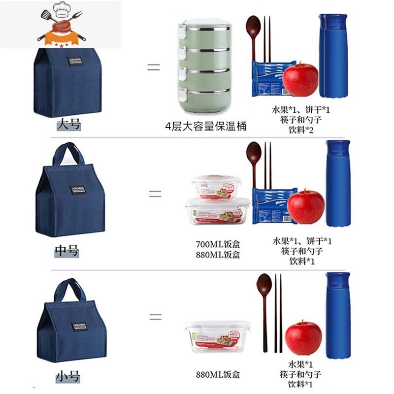 敬平饭盒手提包保温袋子防水带饭包便当包加厚铝箔大容量上班族午餐袋图片