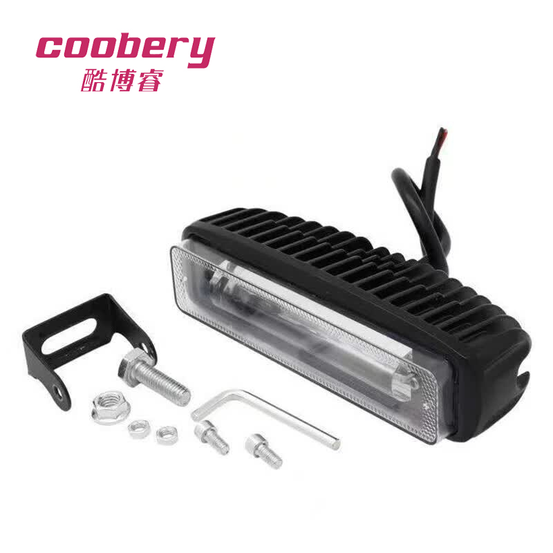 酷博睿(coobery) led工厂叉车警示灯 边界灯区域安全倒车红光灯(6珠超亮一字型警示灯红光)