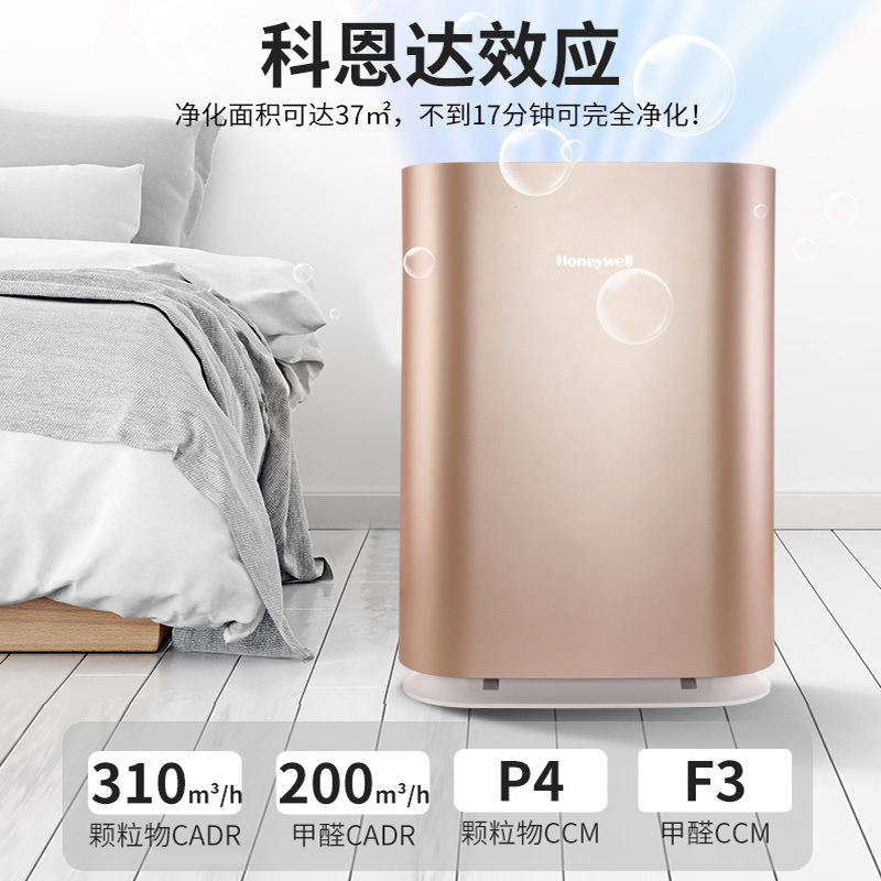 Honeywell/霍尼韦尔空气净化器家用除菌甲醛除霾二手烟卧室净化机智能KJ310F-P21G