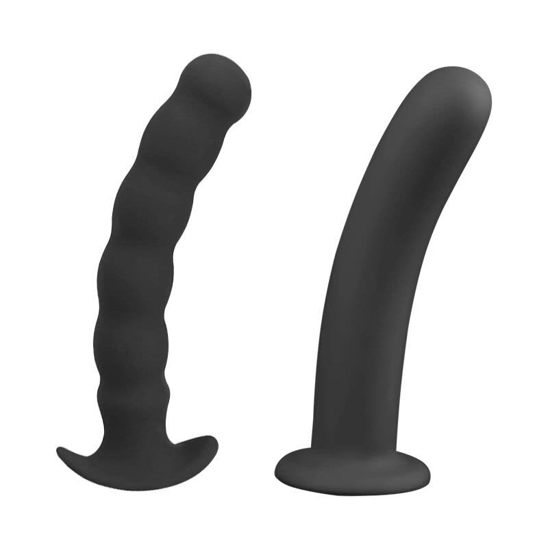 云曼 外出后庭肛塞肛条 快感自嗨玩男用肛塞扩肛条gay后庭自玩棒女用穿戴阳具裤 成人情趣性 圆款(小号)+螺纹款(小号)图片