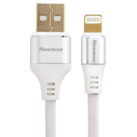 纽曼(Newmine)苹果连接线USB2.0 CWP5白色 3A快充 苹果设备通用 线长1.0米 TPE材质镀锡铜丝线材