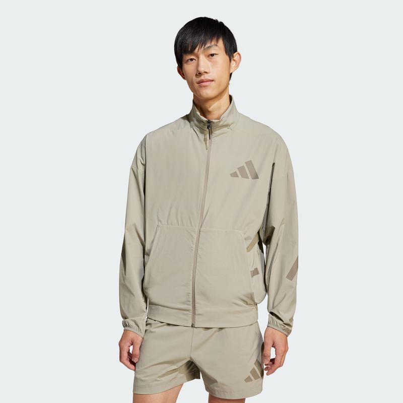 阿迪达斯(adidas)阿迪达斯男款运动夹克防风透气保暖轻便训练外套 BROWN A/S