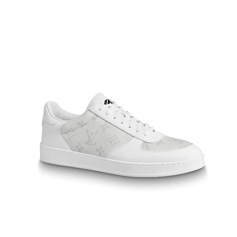 海外购正品路易威登louisvuitton2019新款男鞋白色圆头小牛皮休闲运动