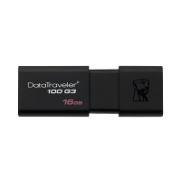 金士顿(Kingston)16GB U盘 DT100G3 推拉高速优盘USB3.0 黑色