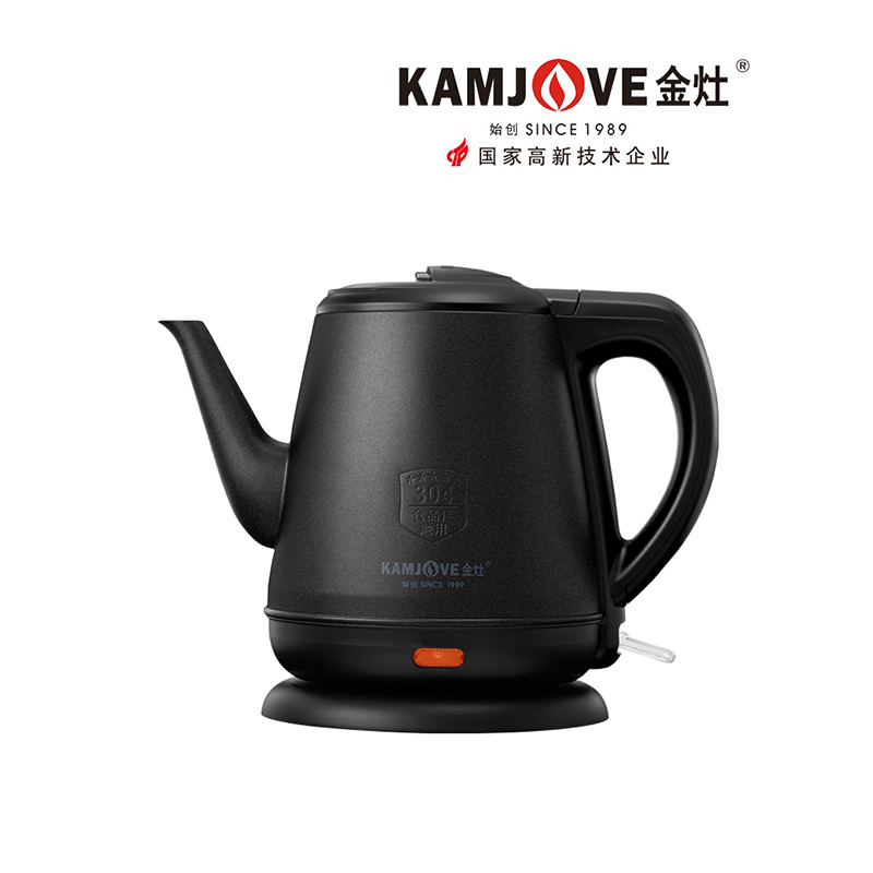 KAMJOVE/金灶 T-63B 电水壶1.2L 磨砂烧水壶 全钢热水壶 食品级304不锈钢茶具 开水壶 电热水壶 黑色