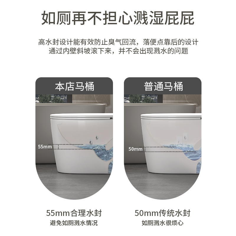 马桶坐便器家用座便器抽水小户型虹吸式普通卫生间防冻坐厕高清大图