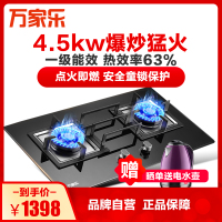 万家乐灶具(Macro)JZY-QJ15B(W)液化气 不锈钢燃气灶 双灶嵌入式燃气灶具