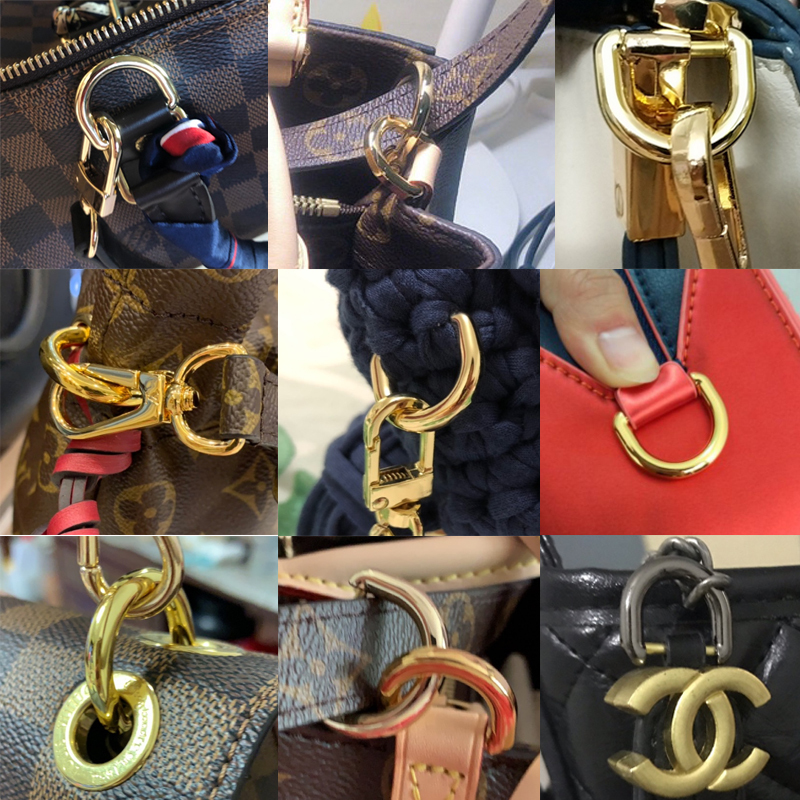 包配件金属扣环锁扣五金金色扣子可拆卸d扣d扣马蹄扣链条调节内径12cm