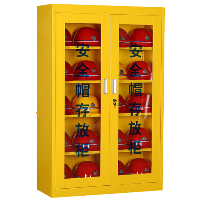 凌迪星黄色20顶安全帽柜30*36*140cm台高清大图